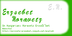 erzsebet moravetz business card